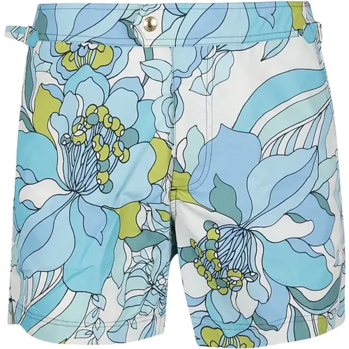 Blaue Nylon-Shorts Ss22 Tom Ford - Tom Ford - Modalova