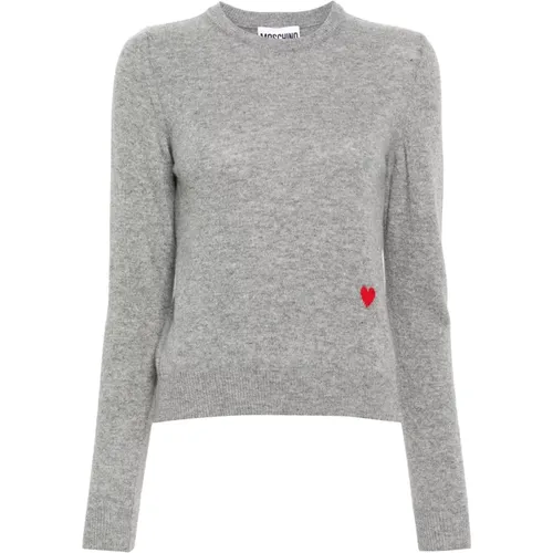 Kaschmir Pullover Grau,Kaschmir Pullover Schwarz - Moschino - Modalova