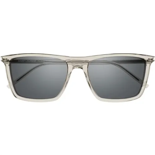 Square Acetate Sunglasses with Mirror Lenses , unisex, Sizes: 56 MM - Saint Laurent - Modalova