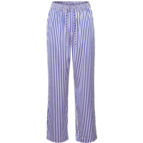 Striped Surf Blue Pants , female, Sizes: L, S, XL, M - Saint Tropez - Modalova
