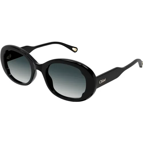 Schwarze/Graue Sonnenbrille Chloé - Chloé - Modalova