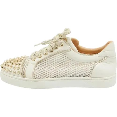 Pre-owned Leather sneakers , female, Sizes: 2 UK - Christian Louboutin Pre-owned - Modalova