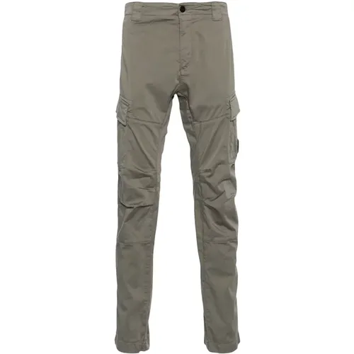 Khaki Grüne Cargo Hose mit Lens Detail , Herren, Größe: L - C.P. Company - Modalova