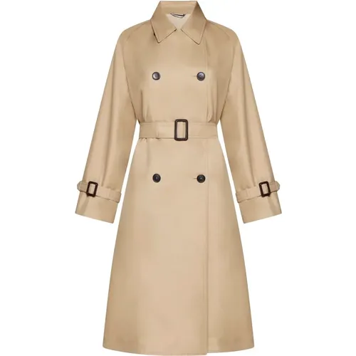 Honigfarbener Trenchcoat mit ausgestelltem Schnitt - Max Mara Weekend - Modalova