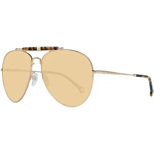 Goldene Aviator Sonnenbrille mit Verlaufsgläsern - Tommy Hilfiger - Modalova