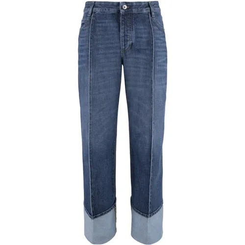 Cropped Jeans mit hochgekrempelten Bündchen - Bottega Veneta - Modalova