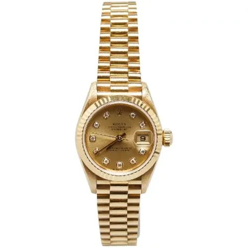 Pre-owned Metal watches , female, Sizes: ONE SIZE - Rolex Vintage - Modalova