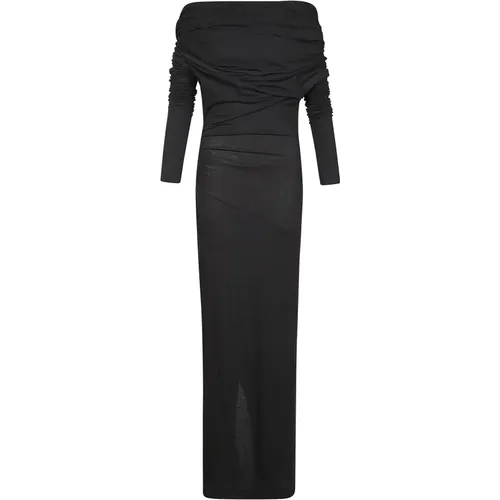 Elegantes Schwarzes Kleid für Frauen , Damen, Größe: L - ENTIRE STUDIOS - Modalova