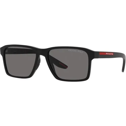 Linea Rossa Sunglasses Rubber /Dark Grey , male, Sizes: 58 MM - Prada - Modalova