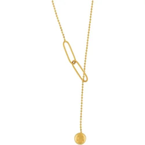 Gold Y-Halskette Wasserdichtes Stilvolles Design , Damen, Größe: ONE Size - Dansk Copenhagen - Modalova
