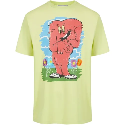 T-Shirt mit Cartoon-Grafik , Herren, Größe: XL - Iceberg - Modalova