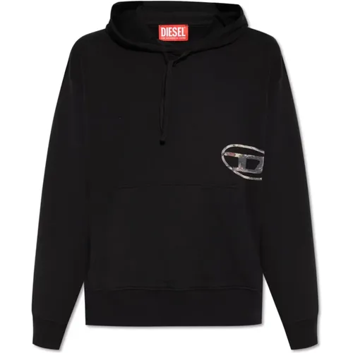 ‘S-Macs-Hood’ hoodie , male, Sizes: L, S - Diesel - Modalova
