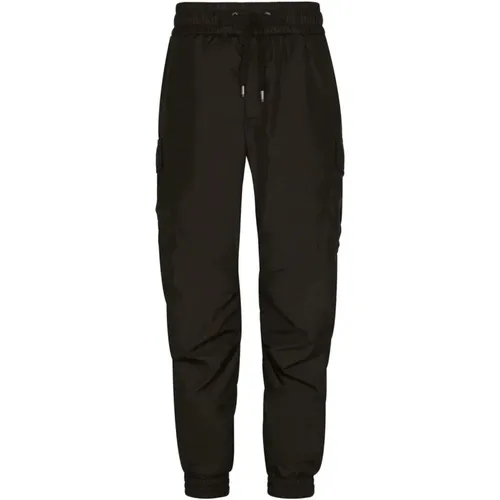 Plaque Tech Tapered Cargo Pants , male, Sizes: S - Dolce & Gabbana - Modalova