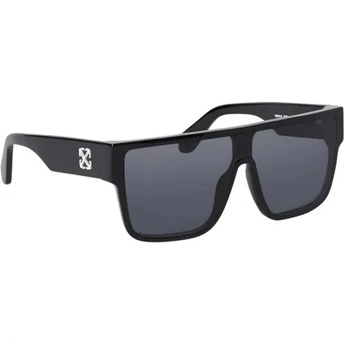 Syracuse Sunglasses Glossy Grey Lenses , male, Sizes: ONE SIZE - Off White - Modalova