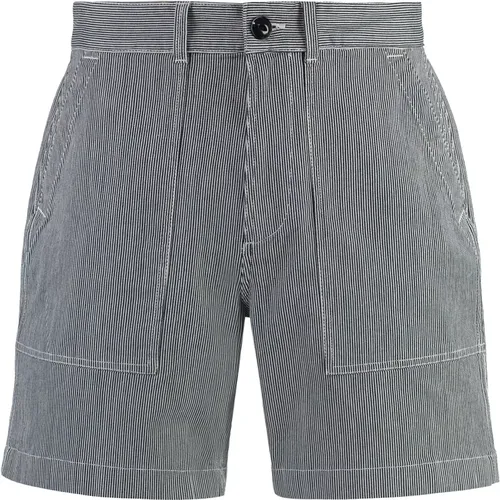 Gestreifte Bermuda-Shorts aus Baumwolle , Herren, Größe: W32 - Woolrich - Modalova