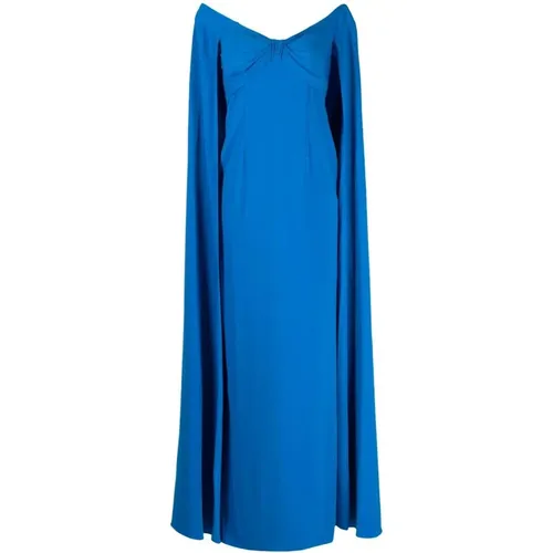 Cerulean Off-Shoulder Cape Kleid , Damen, Größe: 3XS - Marchesa - Modalova
