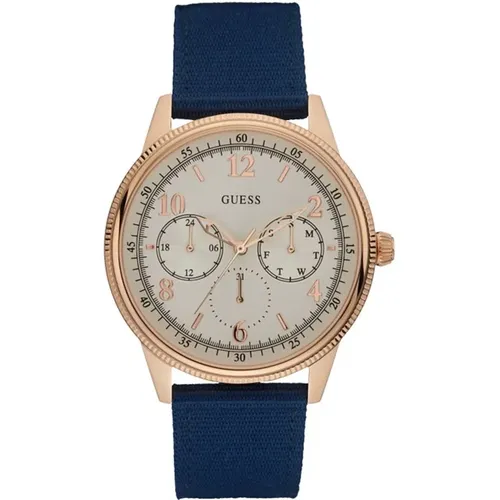 Blaue Nylon Sport Chic Chronograph Uhr - Guess - Modalova