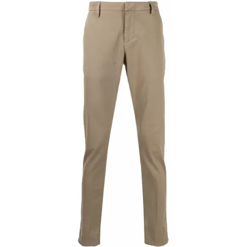 Grey Straight Trousers , male, Sizes: W36, W33, W32, W35, W31, W38, W34 - Dondup - Modalova