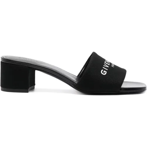 Logo Print Leather Sandals , female, Sizes: 4 UK, 5 UK, 3 UK - Givenchy - Modalova