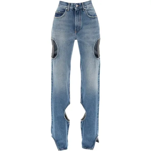 Meteor Cut Out Jeans , Damen, Größe: W27 - Off White - Modalova