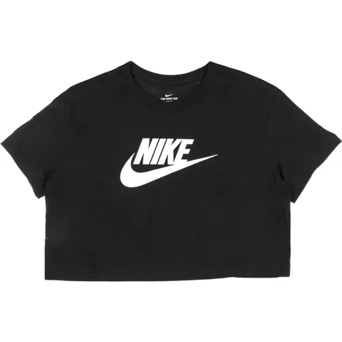 Crop Icon Tee Schwarz/Weiß Nike - Nike - Modalova