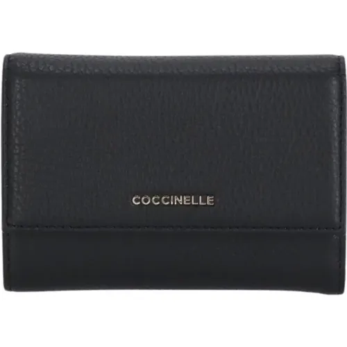 Pebbled Leather Wallet Woman , female, Sizes: ONE SIZE - Coccinelle - Modalova