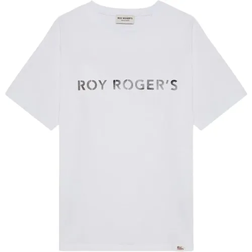 Stencil Logo Baumwoll T-Shirt - Roy Roger's - Modalova