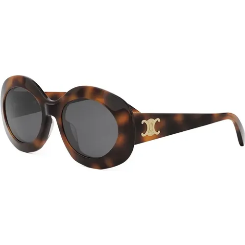 Triomphe Sunglasses with Havana Frame , female, Sizes: 54 MM, ONE SIZE - Celine - Modalova