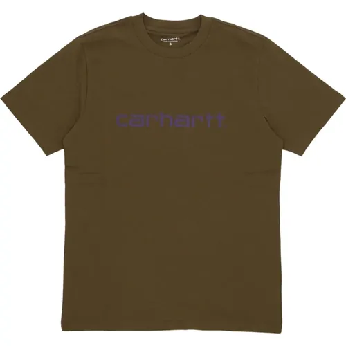 Script Tee Highland/cassis Kurzarm T-shirt - Carhartt WIP - Modalova