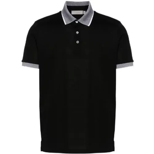 Schwarzes Polo Shirt , Herren, Größe: 4XL - Canali - Modalova