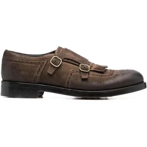 Double Buckle Kilty Shoes , male, Sizes: 8 UK, 10 1/2 UK, 9 UK, 10 UK, 7 1/2 UK, 7 UK - Doucal's - Modalova