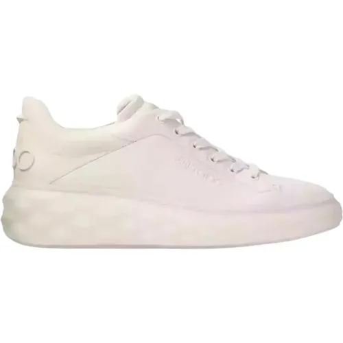 Weiße Ledersneakers mit Diamantmotiv , Damen, Größe: 40 EU - Jimmy Choo - Modalova