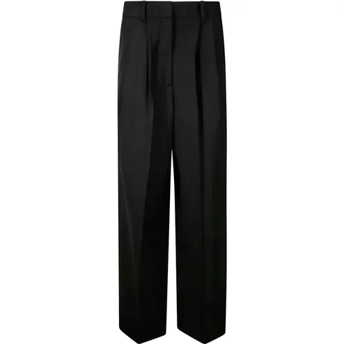 Palazzo Wool Trousers with Pockets , female, Sizes: XS, M, S - P.a.r.o.s.h. - Modalova