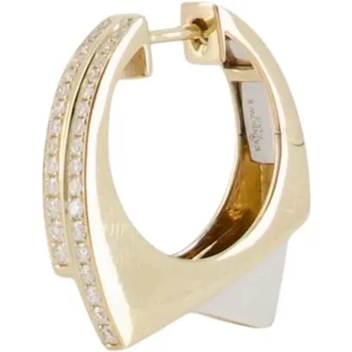 Gold Diamond Handcuff Earrings , female, Sizes: ONE SIZE - Rainbow K - Modalova
