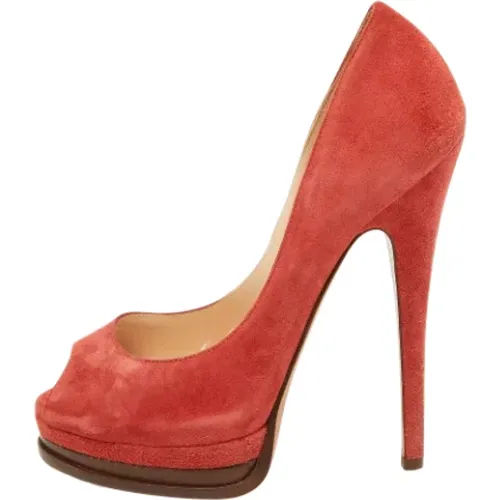 Pre-owned Suede heels , female, Sizes: 2 UK - Casadei Pre-owned - Modalova