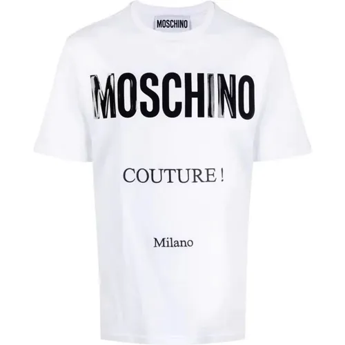 Lässiges Baumwoll T-Shirt , Herren, Größe: M - Moschino - Modalova