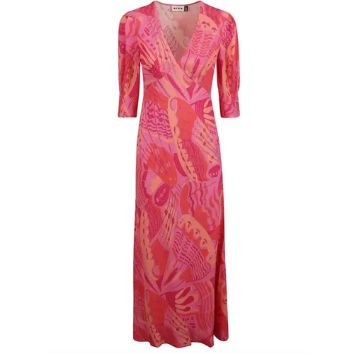 Butterfly Pink Chiffon Dress , female, Sizes: XS, L, S, M - Rixo - Modalova