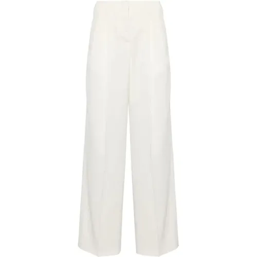 Pleated wide-leg trousers , female, Sizes: S - Golden Goose - Modalova