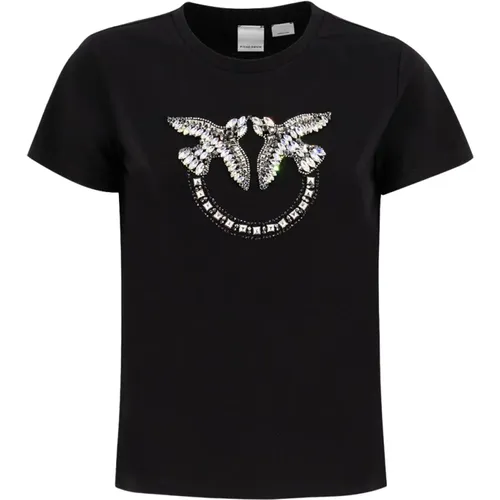 Love Birds besticktes T-Shirt PINKO - pinko - Modalova