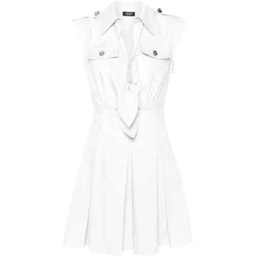 Cotton Dress with Decorative Buttons , female, Sizes: XS, M - Liu Jo - Modalova