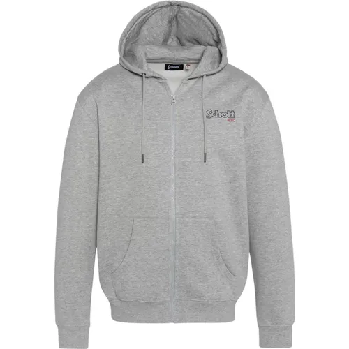 Zip Hoodie Sweatshirt - , Herren, Größe: XL - Schott NYC - Modalova