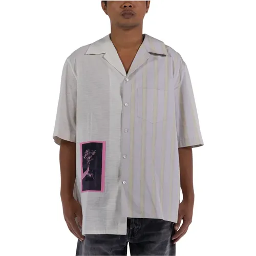 Asymmetric Artwork Shirt , male, Sizes: XL - Lanvin - Modalova