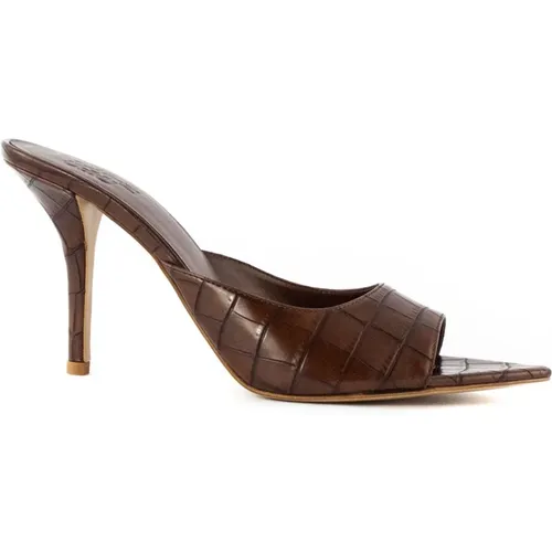 Croc Sandals, Pointy Toe, 85mm Stiletto Heel , female, Sizes: 3 UK - Gia Borghini - Modalova