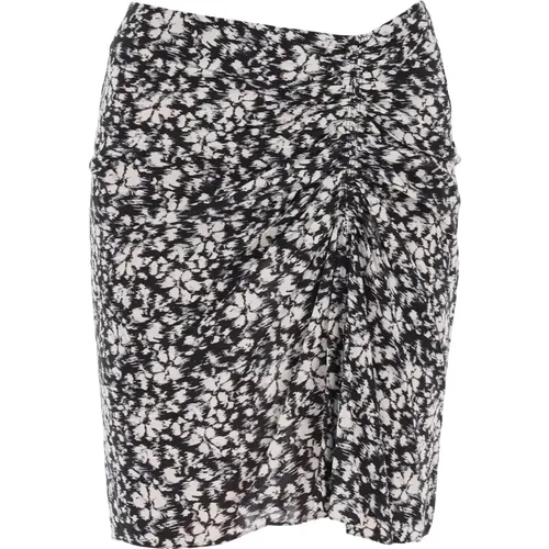 Floral Ruched Mini Skirt , female, Sizes: M - Isabel Marant Étoile - Modalova