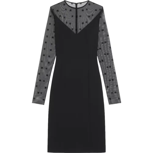 G Plumetis Tulle Dress , female, Sizes: M, XL, S - Givenchy - Modalova