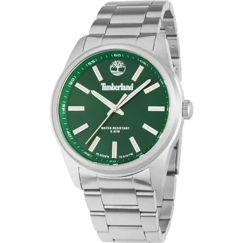 Grüne Stahl Quarz Uhr , Herren, Größe: ONE Size - Timberland - Modalova