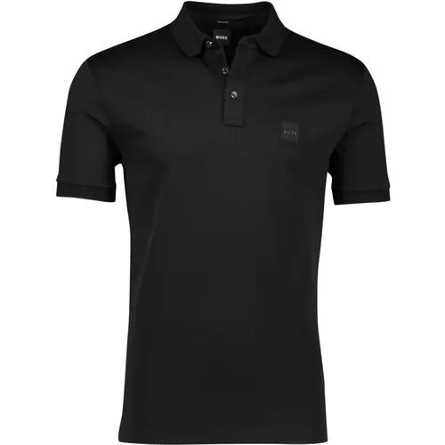 Schwarzes Poloshirt mit kurzen Ärmeln , Herren, Größe: XL - Hugo Boss - Modalova