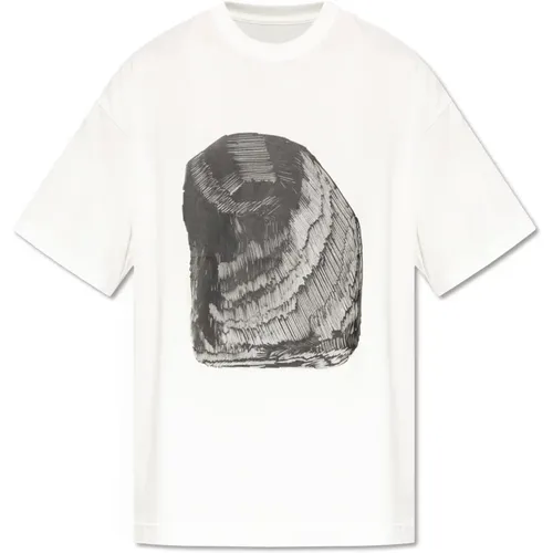 T-shirt with print , male, Sizes: M - Issey Miyake - Modalova