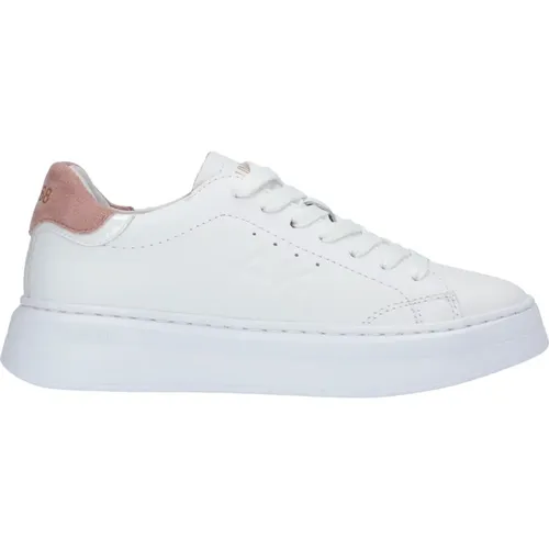 Rosa Weiße Leder Sneaker , Damen, Größe: 37 EU - Sun68 - Modalova