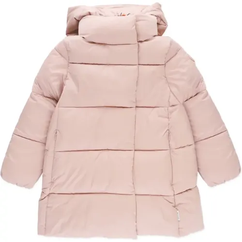 Rosa Gesteppte Jacke mit Kapuze - Save The Duck - Modalova